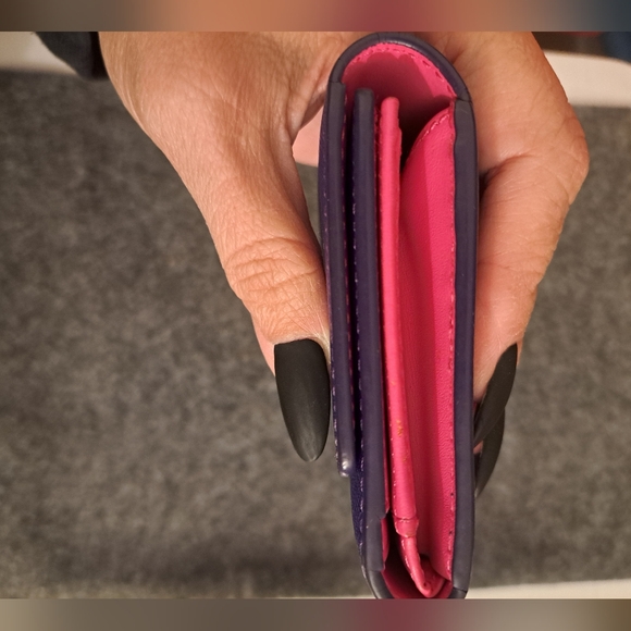 EUC Long MCM Purple Wallet with Gold Logo - Picture 3 of 13